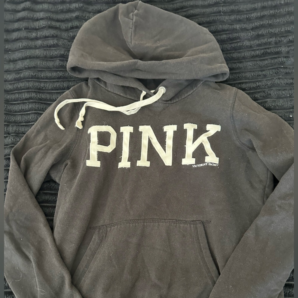 PINK Victoria's Secret Black Hoodie Sweater
